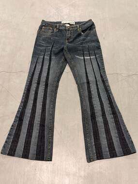 Joe Boxer Vintage Y2K Striped Flare Jeans Size 5